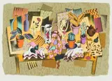 Bronwen (Jinny) Heath, Yellow Table, eighteen-colour screenprint