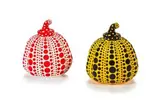 Yayoi Kusama, Red and Yellow Pumpkin, two