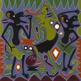 George Lilanga, Naomba Uniambie Neno la Mwisho, enamel on board