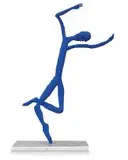 Beezy Bailey, 1000 Year Dance Cure II, bronze with blue powder-coating patina