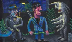 Norman Catherine, Negotiator, oil on canvas