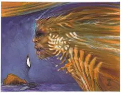 Judith Mason, Daedalus + Icarus, mixed media on paper