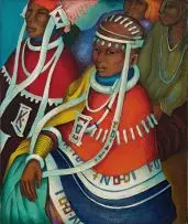 Alexis Preller, Mapogga Wedding, oil on canvas