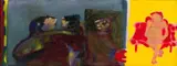Robert Hodgins, Nude Watching TV, oil on canvas