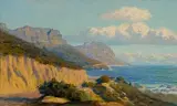 Axel Eriksson, Coastal Landscape, chalk pastel on paper