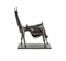 Ezrom Legae, African Goat, bronze with brown patina on steel base