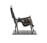 Ezrom Legae, African Goat, bronze with brown patina on steel base