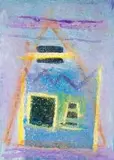 Sam Nhlengethwa, Triangle (Abstract Composition), mixed media on canvas