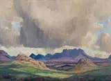 An Approaching Storm by Jacobus Hendrik Pierneef, oil on artist's board, sold Nov 2019