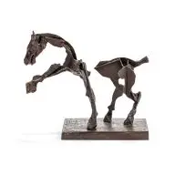 William Kentridge, Horse, 2007, bronze with black patina