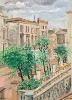 Enslin Du Plessis, London Terraces, oil on board