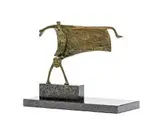 Peter Haden, Batman, bronze with green patina on granite base