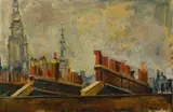 Anna Vorster, Bloomsbury Rooftops, oil on canvas