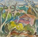 Wolf Kibel, View over Rooftops towards the Sea