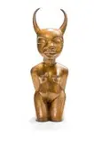Ilse Pahl, Kneeling Woman, bronze with gold patina