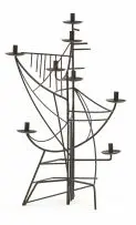 Caged Light by Edoardo Villa, welded steel rods, sold Nov 2019