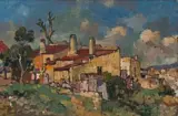 Cluster of Houses by Gregoire Boonzaier, oil on canvas, sold Nov 2019