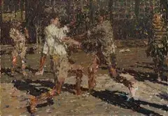 Anton Karstel, Boxer, oil on canvas