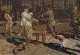 Anton Karstel, Boxer, oil on canvas
