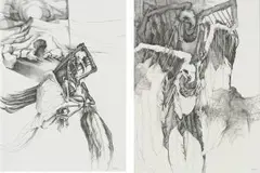 Cecily Sash, Untitled; Premonition II, two, pencil on paper