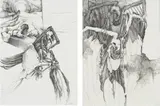 Cecily Sash, Untitled; Premonition II, two, pencil on paper