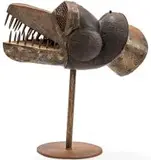 David Brown, Dog's Head, wood and steel