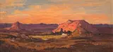 Extensive Landscape, Dusk by Jacobus Hendrik Pierneef, oil on canvas, offered Nov 2019