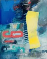 965 by Walter Meyer, mixed media on canvas, offered Nov 2019