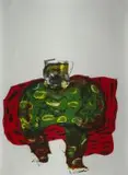 Robert Hodgins, Full Camouflage, five colour lithograph