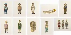 Claudette Schreuders, Ten Lithographs (Officer Molete, The Neighbour, New Shoes, The Long Day, 1970, The Quiet Brother, The Missing Person, The Boyfriend, Lady Luck, Three Sisters), chine collé lithograph