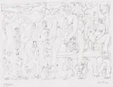 Walter Battiss, Izwi Erotic Composition, photolithograph