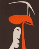 Man, Tree and Bird by Walter Battiss, colour screenprint, sold Sep 2019
