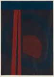 Fred Schimmel, Abstract in Red and Purple, screenprint