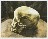 Walter Oltmann, Child Skull B, colour lithograph