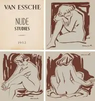 Maurice van Essche, Nude Studies, portfolio, one-colour screenprint