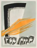 Bettie Cilliers-Barnard, Abstract Composition with Profile Heads