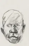 Nelson Makamo, Portrait of a Man, pencil on paper