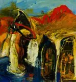 Philip Badenhorst, Captured, mixed media with collage on paper