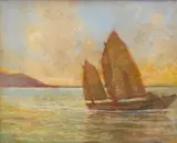 William Timlin, Sail Boat, chalk pastel