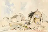 Alexander Rose-Innes, Cape Cottages, watercolour