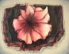 Ernst de Jong, Flower, oil on canvas