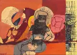 Maja Maljevic, Seated Figure, oil on canvas board
