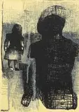 Maja Maljevic, Two Figures, oil on canvas board