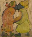 The Greeting by Frans Claerhout, oil on board, offered Sep 2019