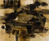 Nina Campbell-Quine, Abstract in Brown, oil on wood laminate on panel