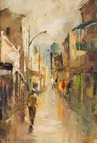 District Six by Christiaan Nice, oil on board, offered Sep 2019