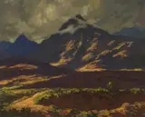 Edward Roworth, Late Afternoon Light, oil on card laid down on board