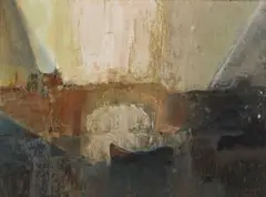 Wim Blom, Abstract Composition, oil on board
