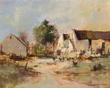 Cape Cottages by Christiaan Nice, oil on board, offered Sep 2019