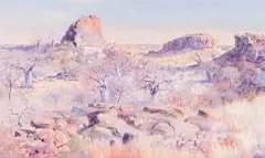 Paul Wiles, Mapungubwe, oil on board